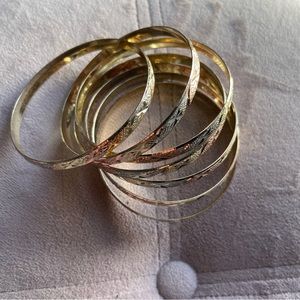 Tricolors 7days (semanario)bracelets sets 18k gold plated bracelets for women’s